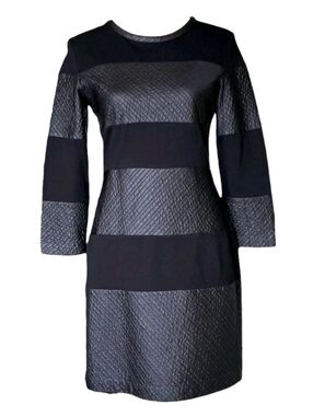 THEORY Goshen Pryor Black Stripe Mini Dress Women's Size S
